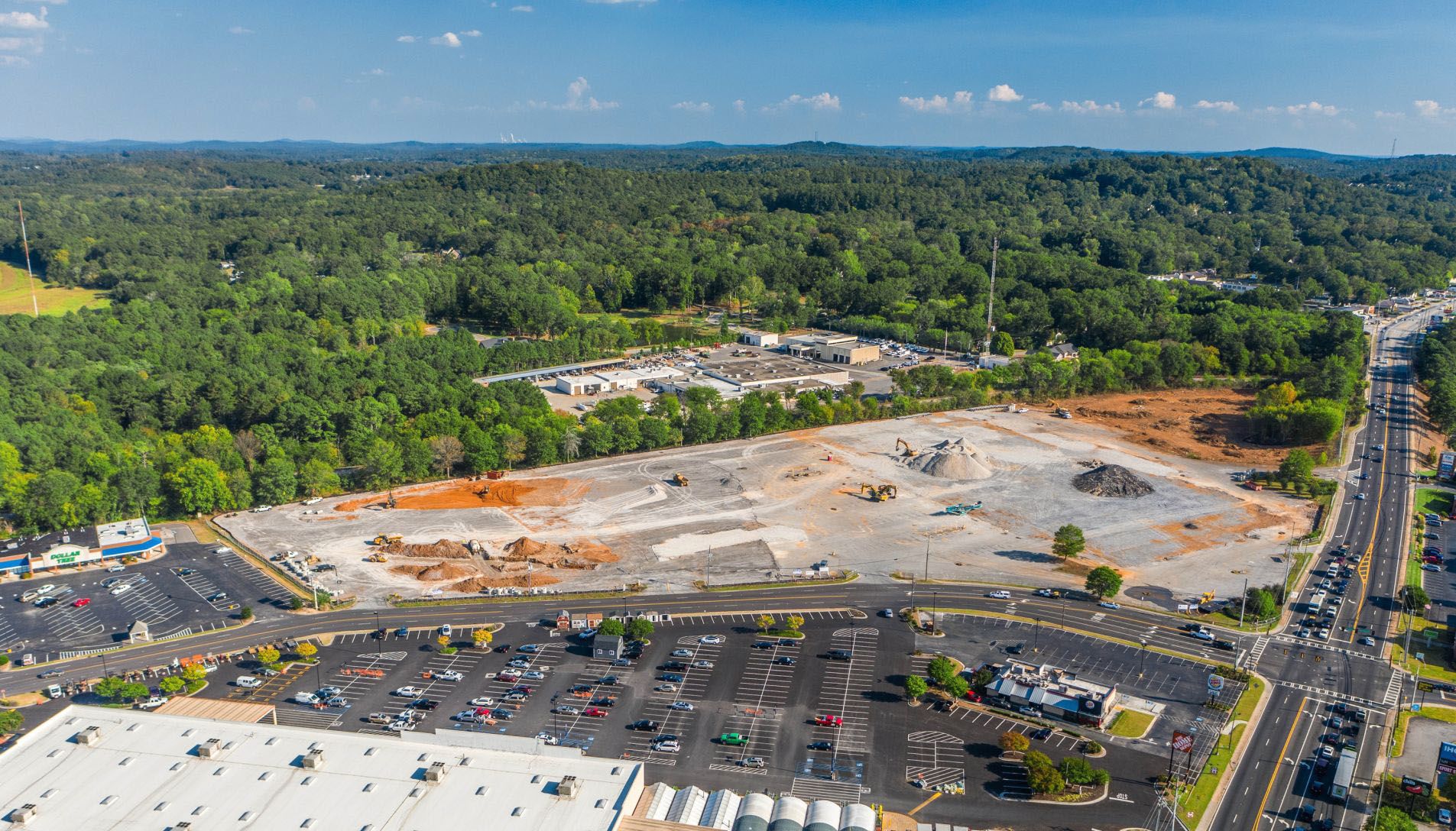 East Bend Shopping Center construction